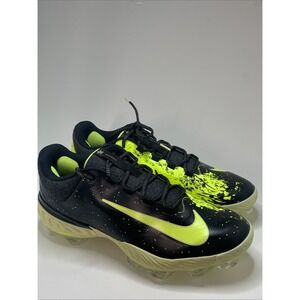 Nike Alpha Huarache Elite 4 Low MCS Baseball Black/Lime FV6096-001 Men's Sz 13